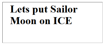 Lets put Sailor Moon on ICE